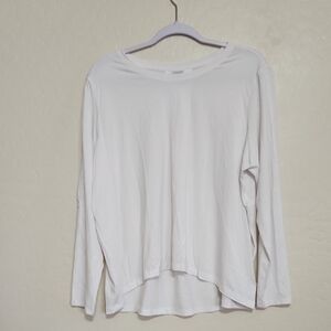 Athleta Pure White Long Sleeve Top